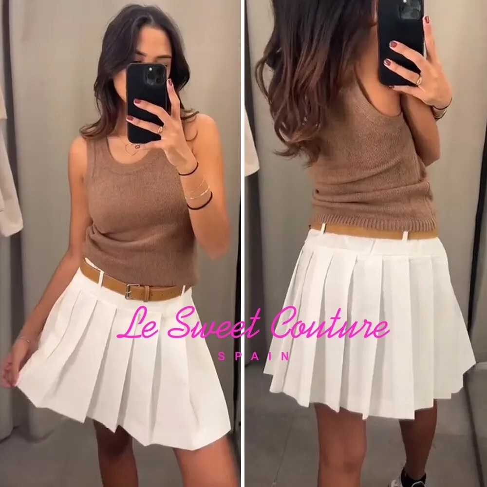 ZARA Pleated mini Skirt